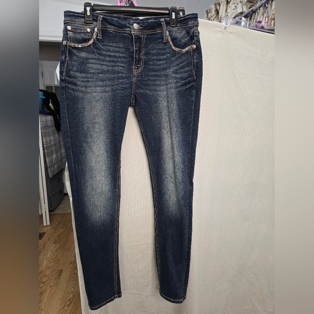 Miss Me Easy Embellished Jeans Tagged 34 x 33~ Actual 37 x 32